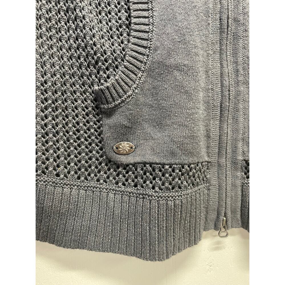 Athleta Women's Lightweight Sweater Jacket Activewear Small Charcoal Gray Hood - Picture 3 of 10